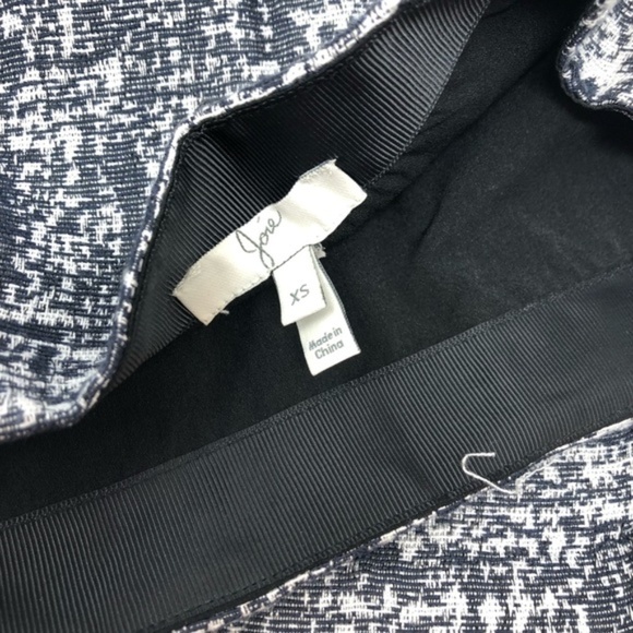 Joie Black and White Cotton Blend Sheath Skirt - Picture 7 of 7